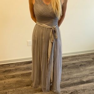 Grey tulle formal/ bridesmaid dress